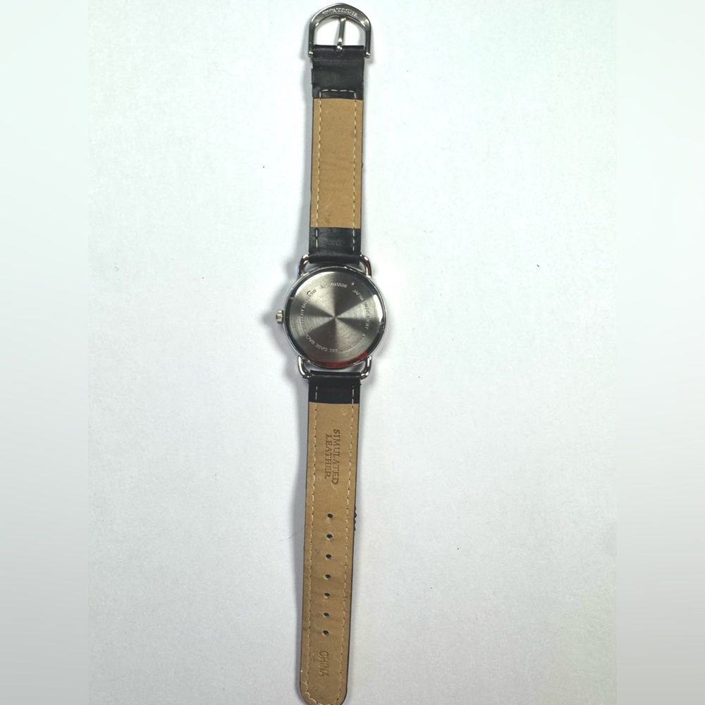 Classic Vintage Black Leather Quartz Watch – Adjustable Band - Picture 7 of 12